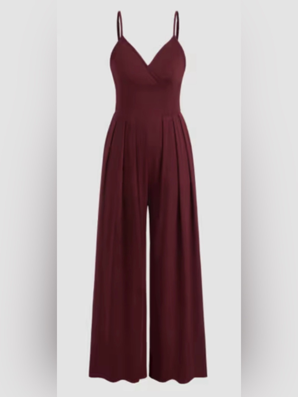 CIDER NWT SZ SMALL Wide-Leg Jumpsuit — Burgundy